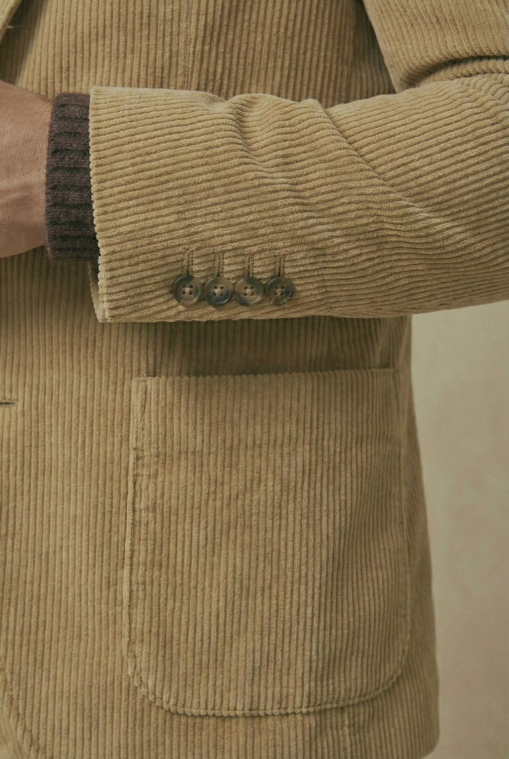 Tan Corduroy Suit Set