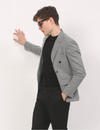 Black & White Houndstooth Blazer