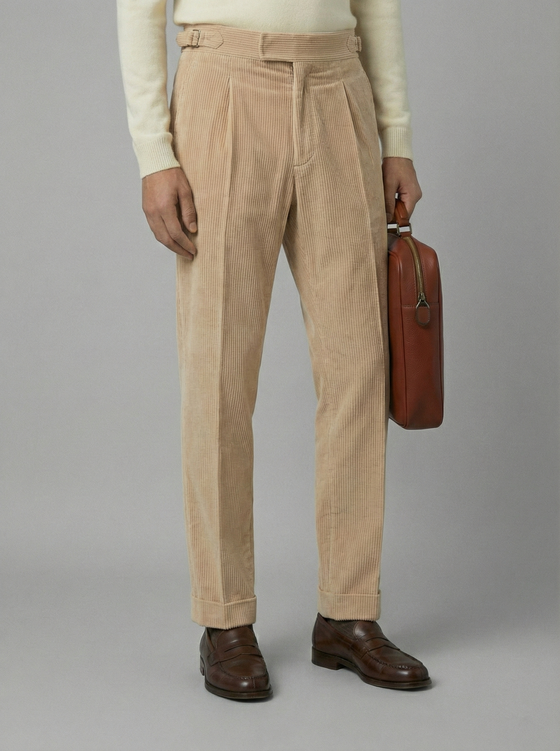 Beige Corduroy Trousers