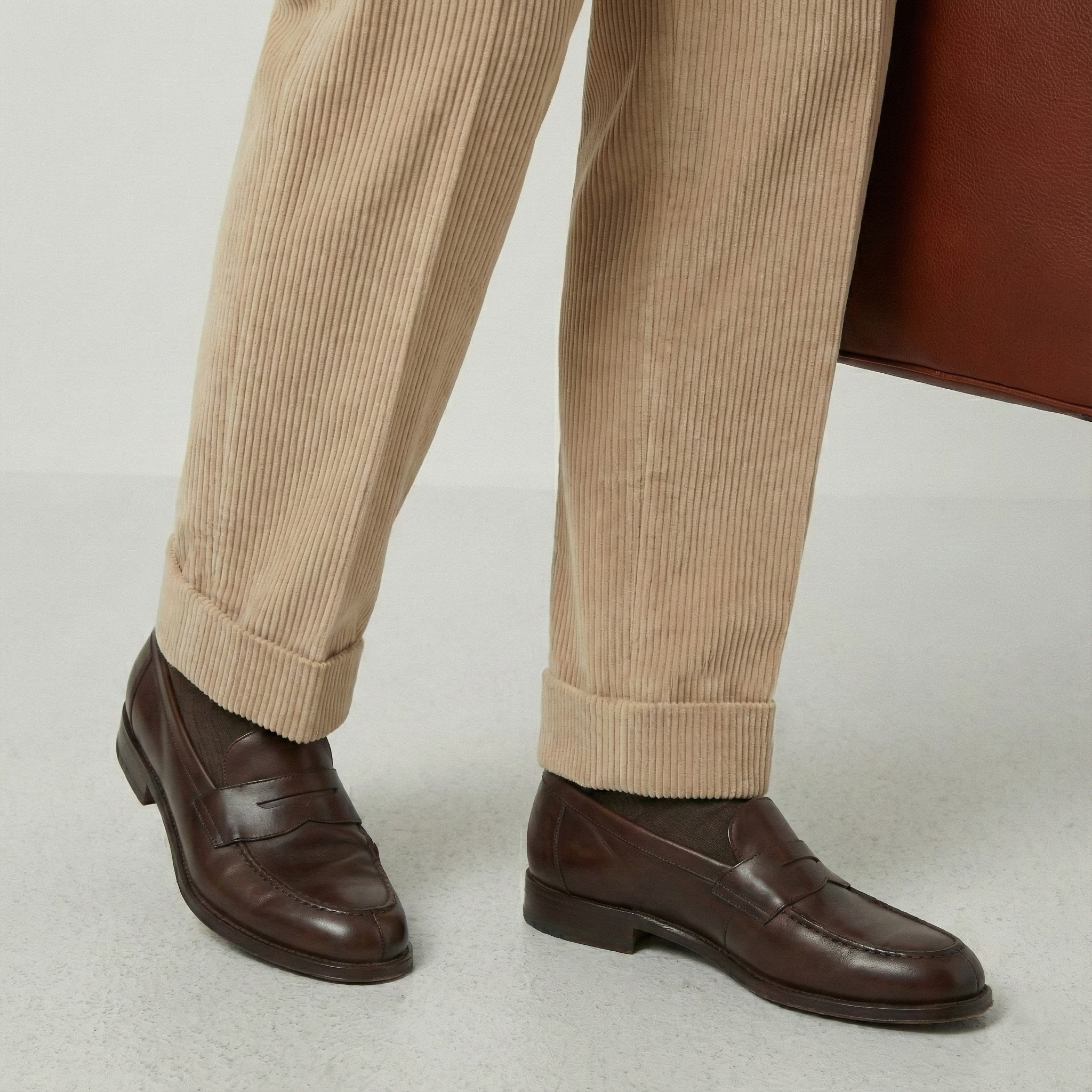 Beige Corduroy Trousers