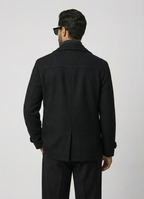 Black Double Breasted Peacoat