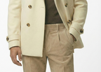 Ivory Double Breasted Peacoat