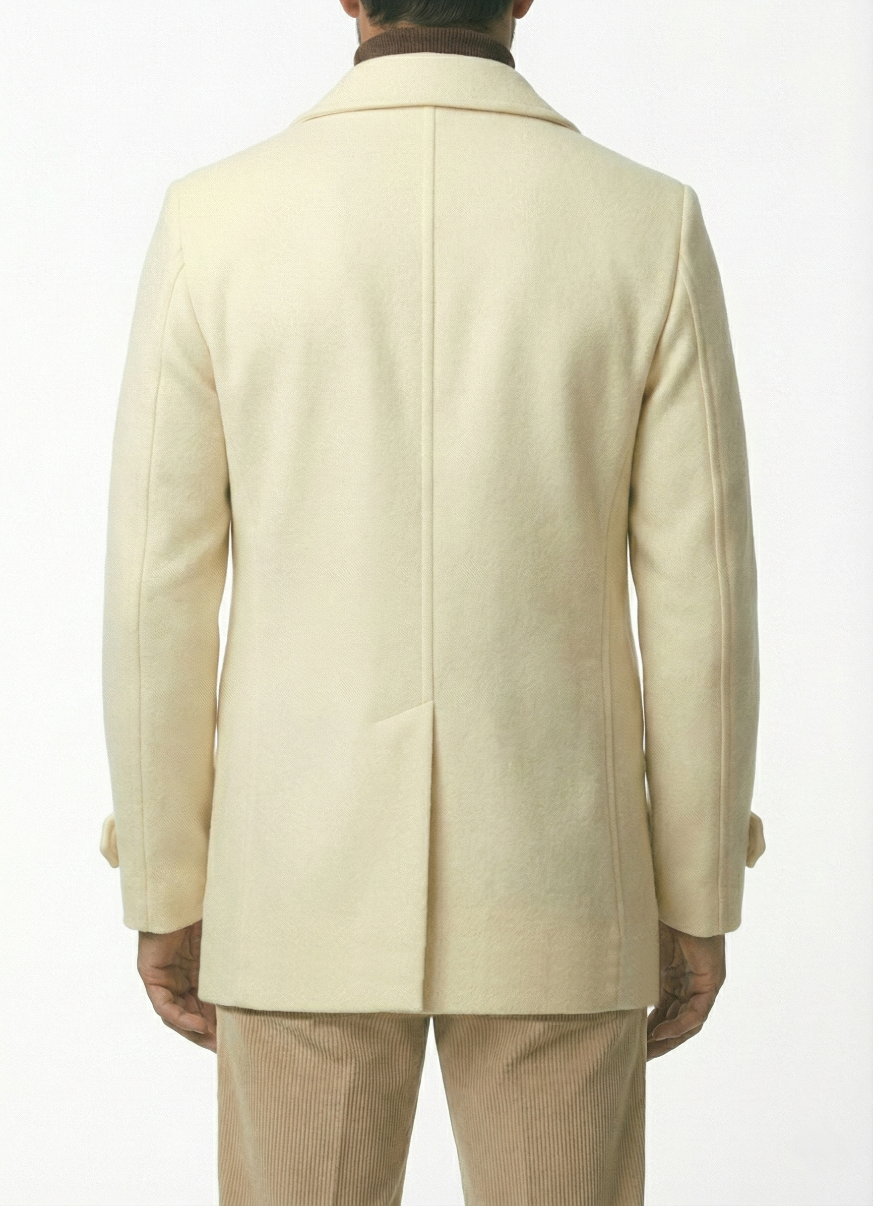 Ivory Double Breasted Peacoat