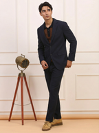 Navy Seersucker Suit