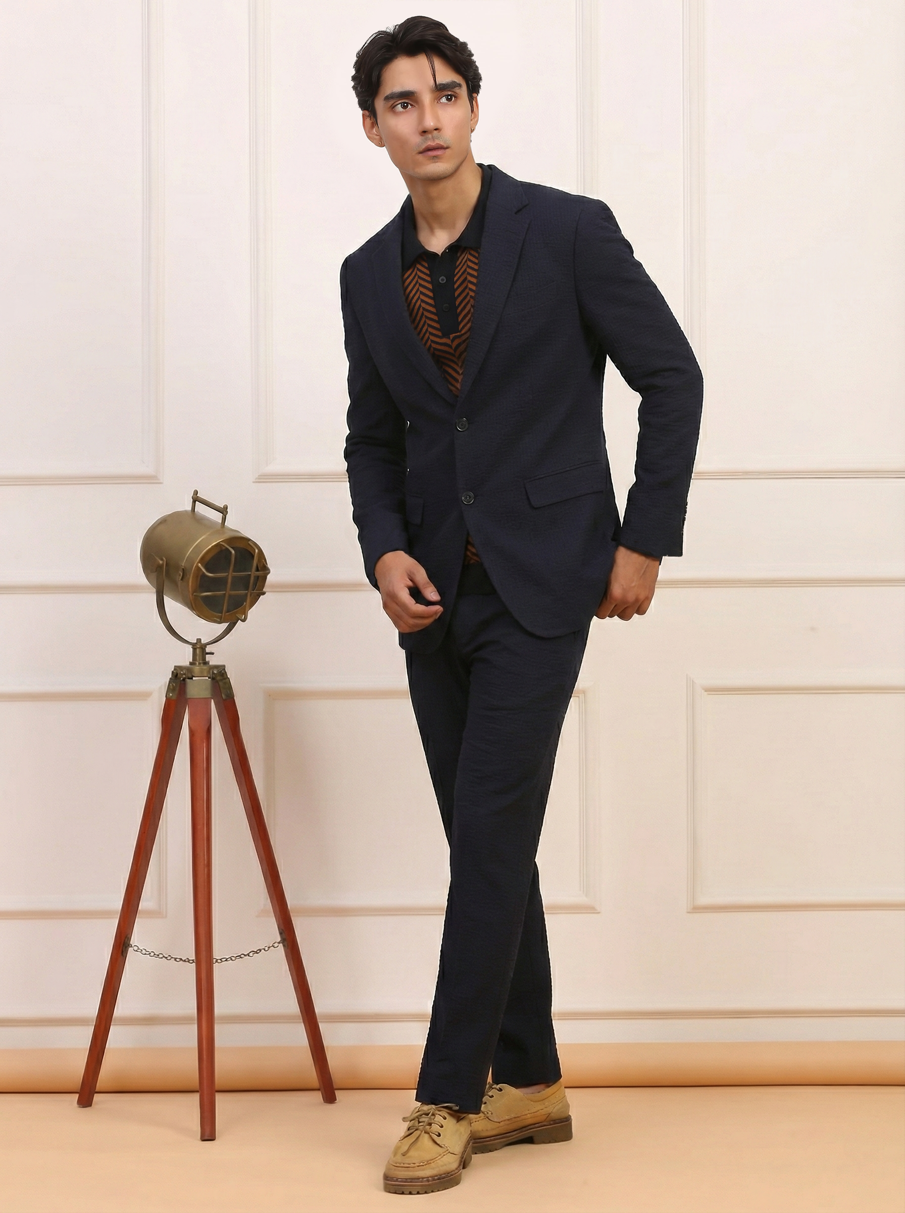 Navy Seersucker Suit