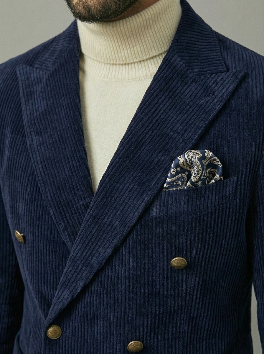 Navy Corduroy Blazer