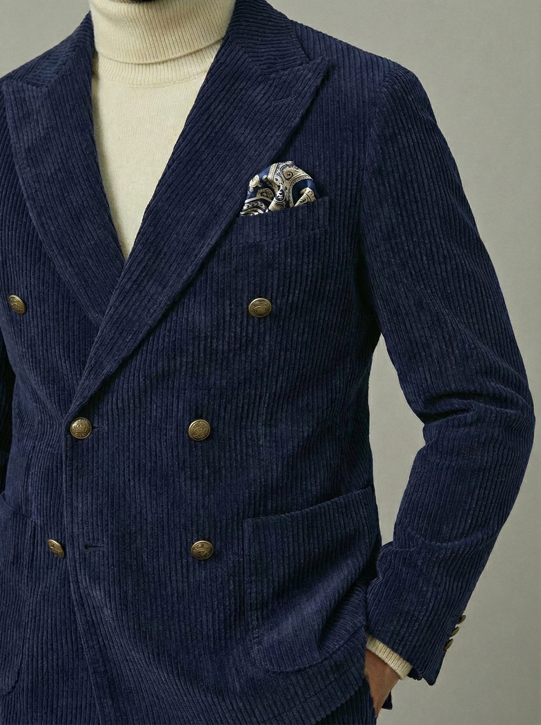 Navy Corduroy Blazer