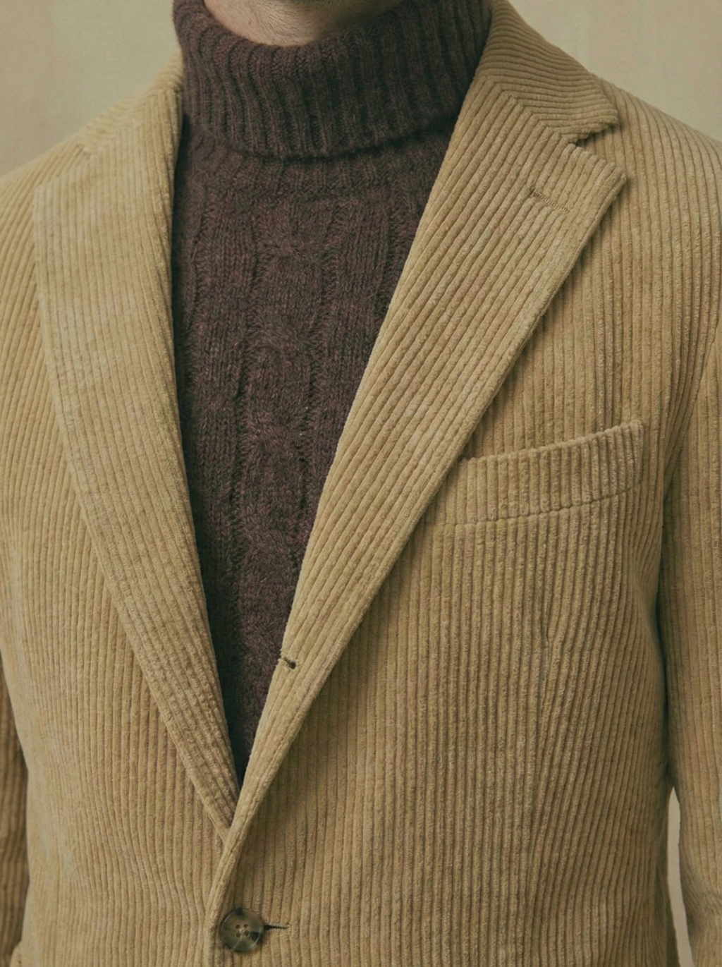 Tan Corduroy Suit Set