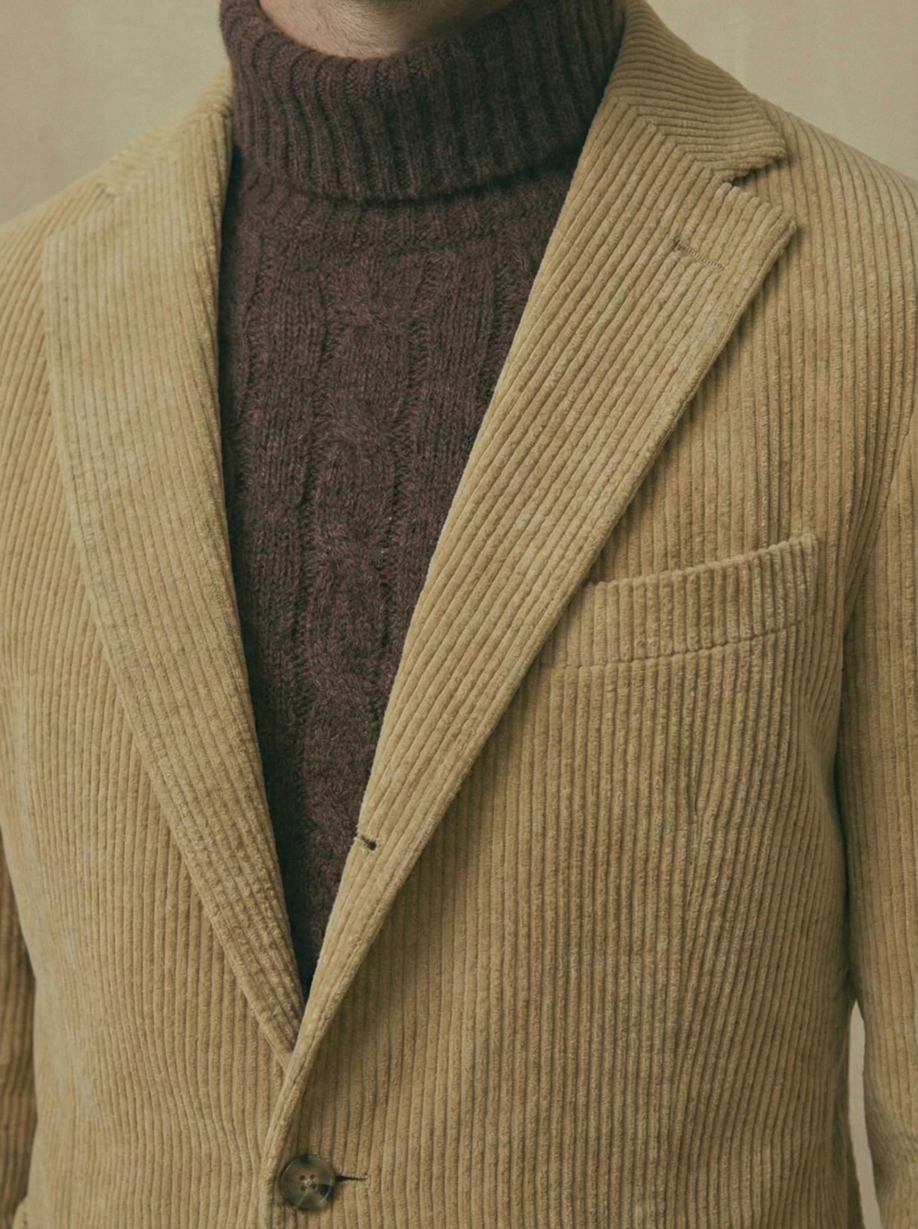 Tan Corduroy Suit Set