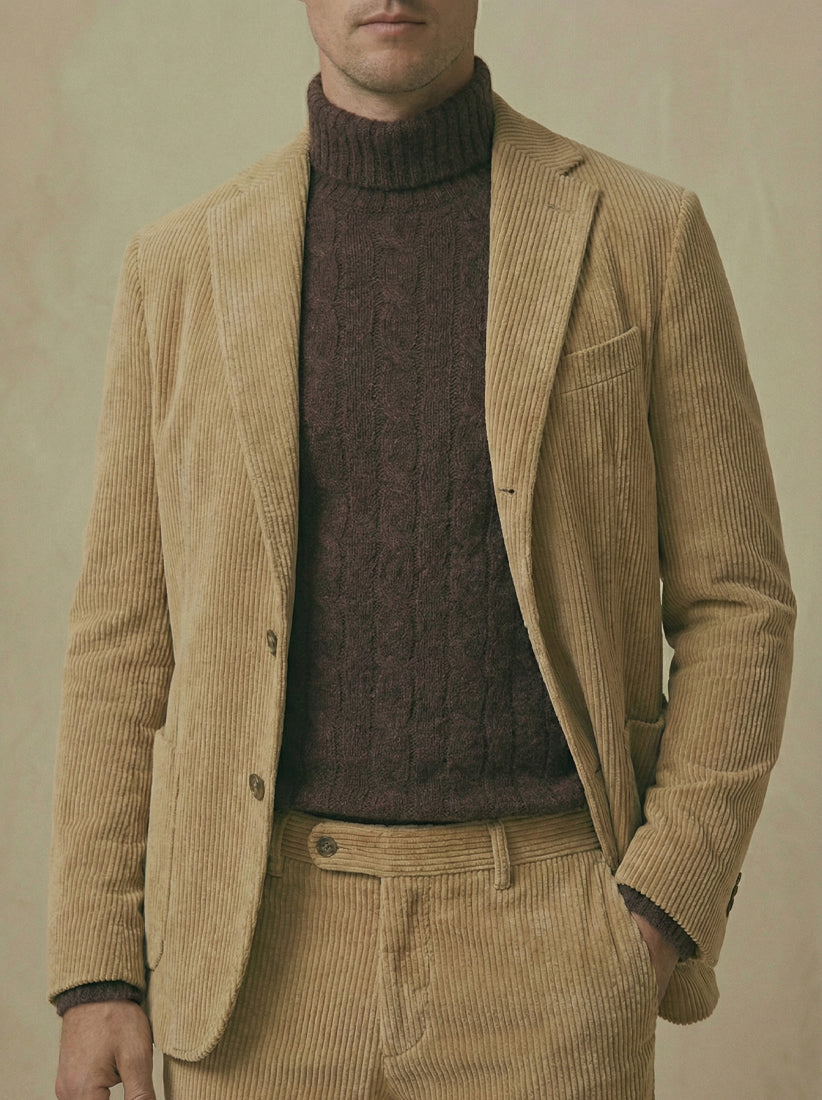 Tan Corduroy Suit Set